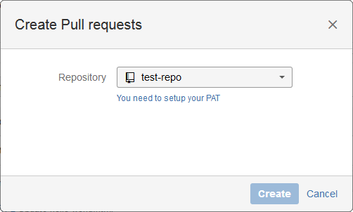 jira server issue page create pat dialog requiring to setup pat