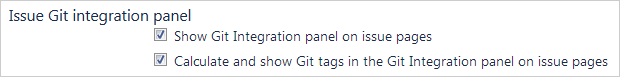 Git tags general settings