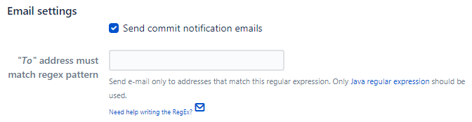 General Settings email settings