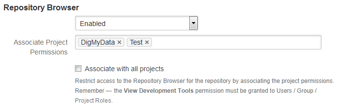 Repository Browser configuration
