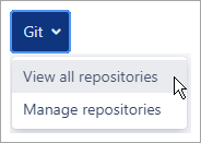 Repository Browser git menu Jira Server