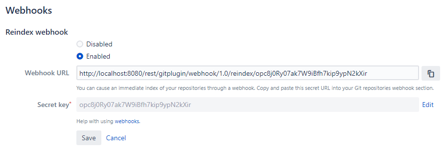 Git Repositories reindex web hook